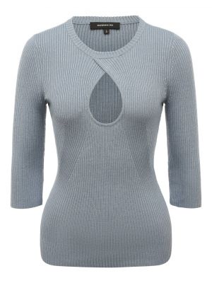 Шелковый шерстяной пуловер Barbara Bui голубой