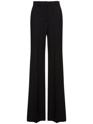 Pantalones rectos de lana Sportmax negro