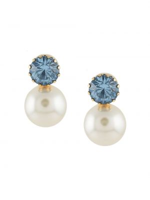Boucles d'oreilles avec perles à boucle Jennifer Behr bleu