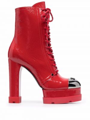 Plateau stiefelette Casadei rot