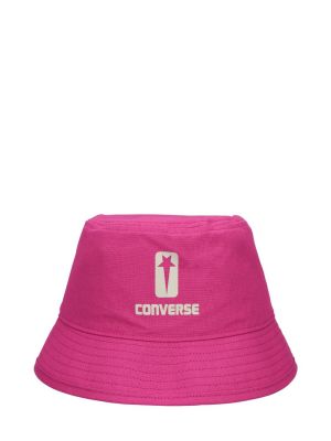 Cappello di cotone con stampa Drkshdw X Converse rosa
