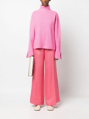 Brīva piegriezuma džemperis Forte_forte rozā