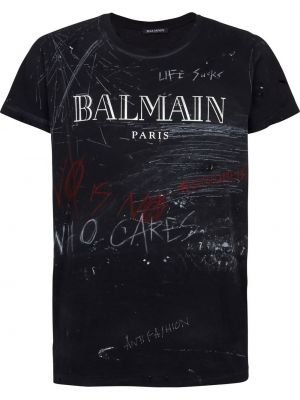 Тениска с принт Balmain