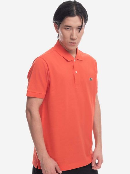 Pamučna polo majica Lacoste narančasta