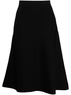 Asymetrická midi sukňa Jil Sander čierna
