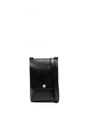 Kožená taška Yohji Yamamoto černá