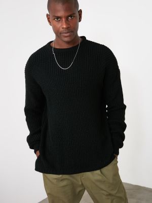 Sweter oversize Trendyol czarny