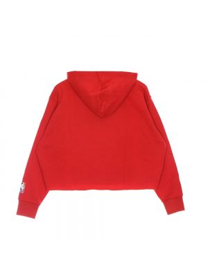 Bluza z kapturem polarowa Nike czerwona