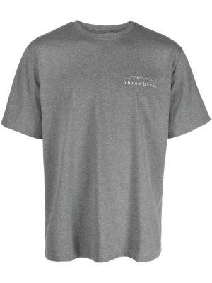 T-shirt con stampa Throwback. grigio
