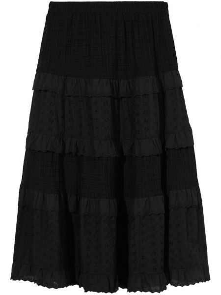 Maxi φούστα με δαντέλα B+ab μαύρο