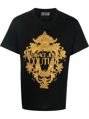 Trykt t-skjorte Versace Jeans Couture svart