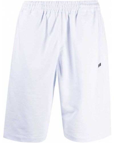 Pantalones cortos deportivos con estampado Msgm blanco