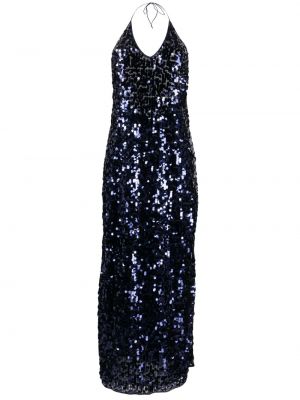 Flitrované dlouhé šaty Oseree modrá
