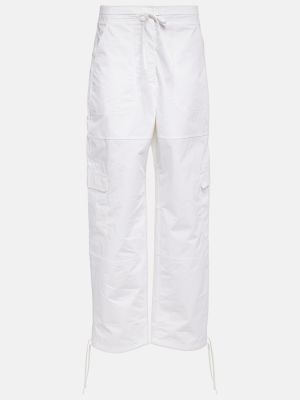 Bavlnené cargo nohavice Totême biela