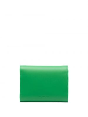 Dabīgās ādas maku Longchamp zaļš