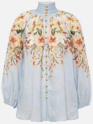 Bluză cu model floral Zimmermann albastru