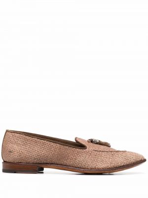 Skinn loafers Eleventy brun