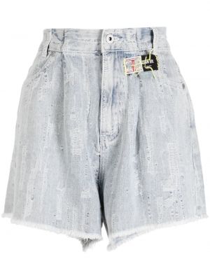 Jeansshorts med sliten Musium Div. blå