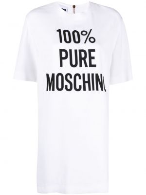 Krepp kleid mit print Moschino