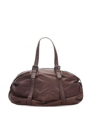 Bottega Veneta Pre-Owned Intrecciato strap-detailed shoulder bag - Marron Bottega Veneta Pre-owned