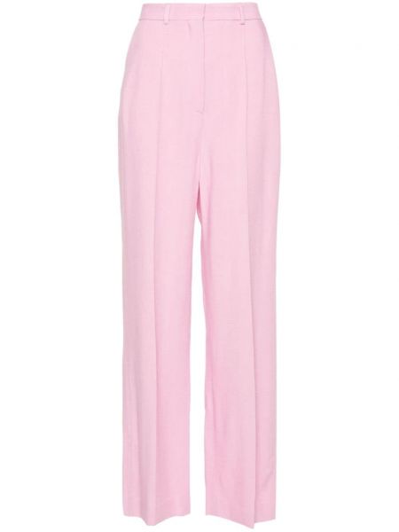 Kalhoty relaxed fit Nanushka růžové