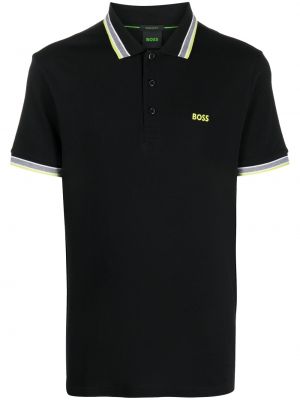 Poloshirt med broderier Boss sort