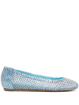 Ниски обувки с кристали Le Silla синьо
