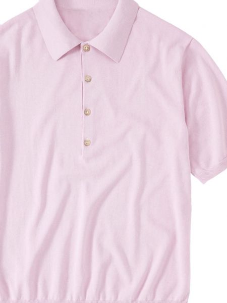 Kokvilnas polo krekls Closed rozā