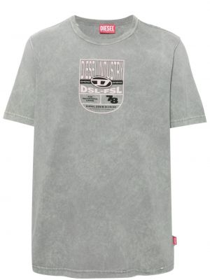 Tričko s oděrkami Diesel šedé