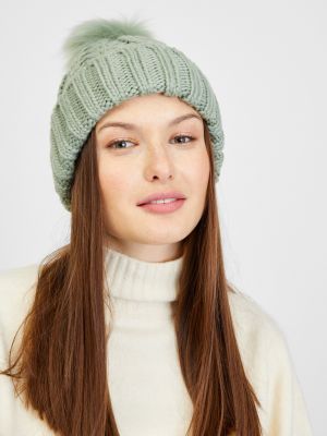 Zelený pletený pletený čepice Gap
