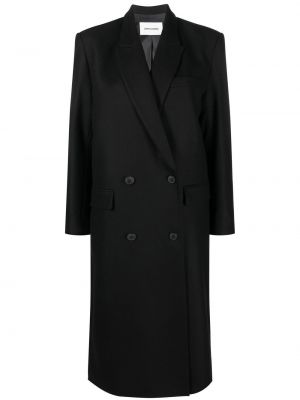 Μάλλινο παλτό Low Classic μαύρο