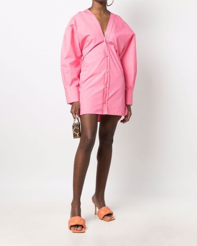 Minikleid mit v-ausschnitt The Attico pink