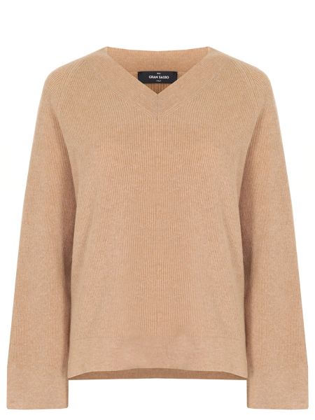 Кашемировый пуловер Gran Sasso коричневый