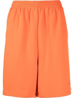 Hímzett rövidnadrág Balenciaga narancsszínű