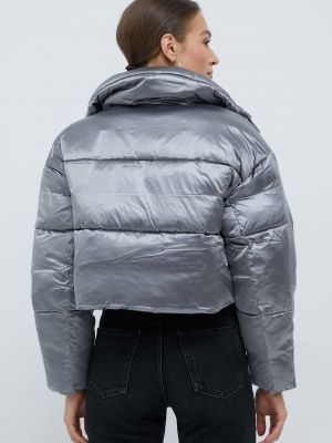 Oversized téli kabát Calvin Klein ezüstszínű