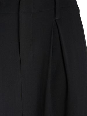 Spódnica midi wełniana z wiskozy Ami Paris czarna
