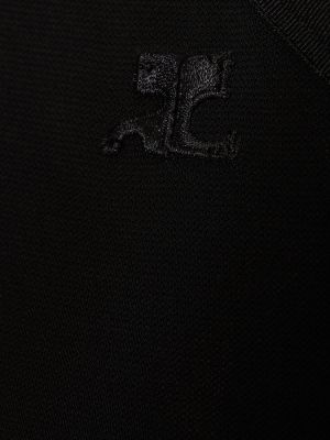 Krepp jersey hosszú ruha Courreges fekete