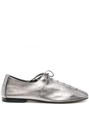 Pantofi cu șireturi din dantelă Hereu argintiu