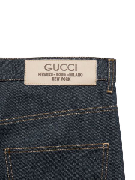 Jeans skinny di cotone Gucci blu