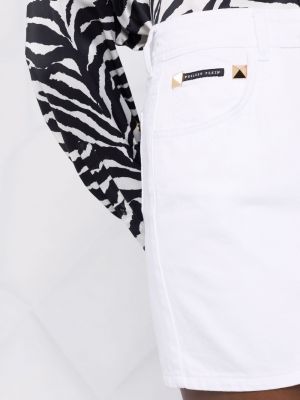 Spódnica jeansowa Philipp Plein biała