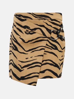 Woll minirock mit print mit tiger streifen Stella Mccartney