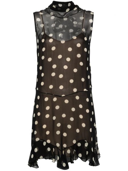 Sukienka mini szyfonowa w grochy Stella Mccartney