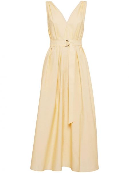 Μάξι φόρεμα Brunello Cucinelli κίτρινο