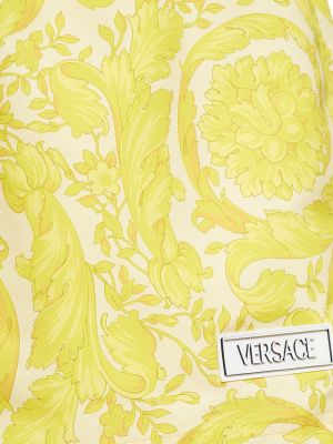 Pantaloncini di nylon con stampa Versace Underwear giallo