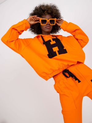 Pamut melegítő szett Fashionhunters narancsszínű