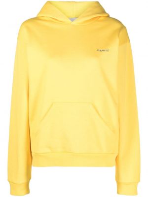Pamučna hoodie s kapuljačom s printom Coperni žuta