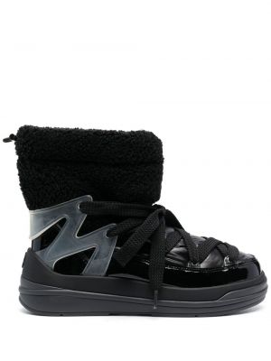Nėriniuotos sniego batai su raišteliais Moncler juoda
