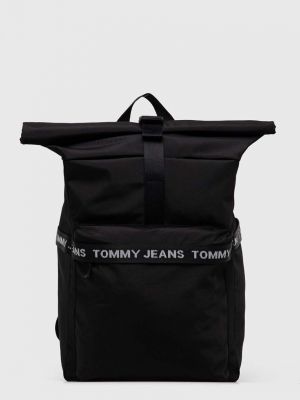 Plecak z nadrukiem Tommy Jeans czarny