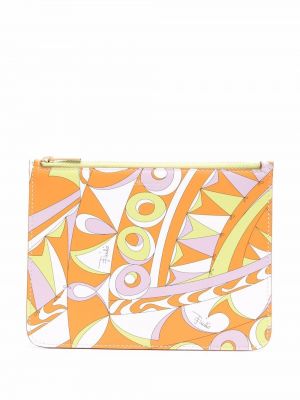 Abstrakt trykk trykt clutch Pucci oransje