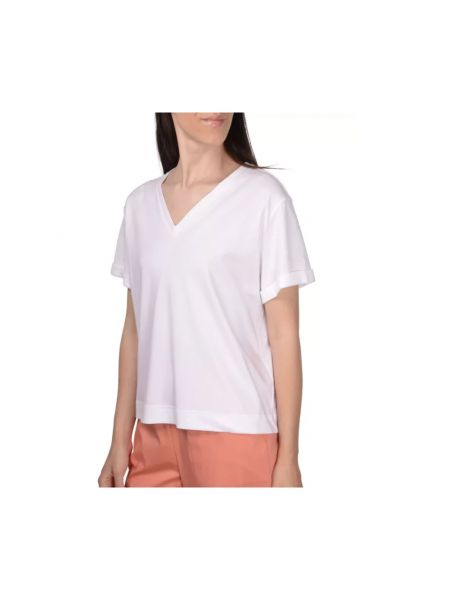 Camiseta de algodón Gran Sasso blanco